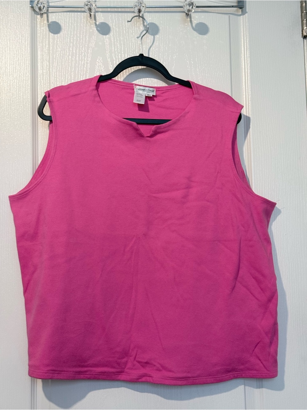 Coldwater Creek Women’s 3X Pink Cotton Sleeveless Tank Top